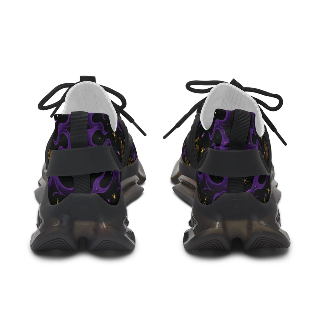 BeeBreezy Black Label Purple Flame Women’s Mesh Sneakers
