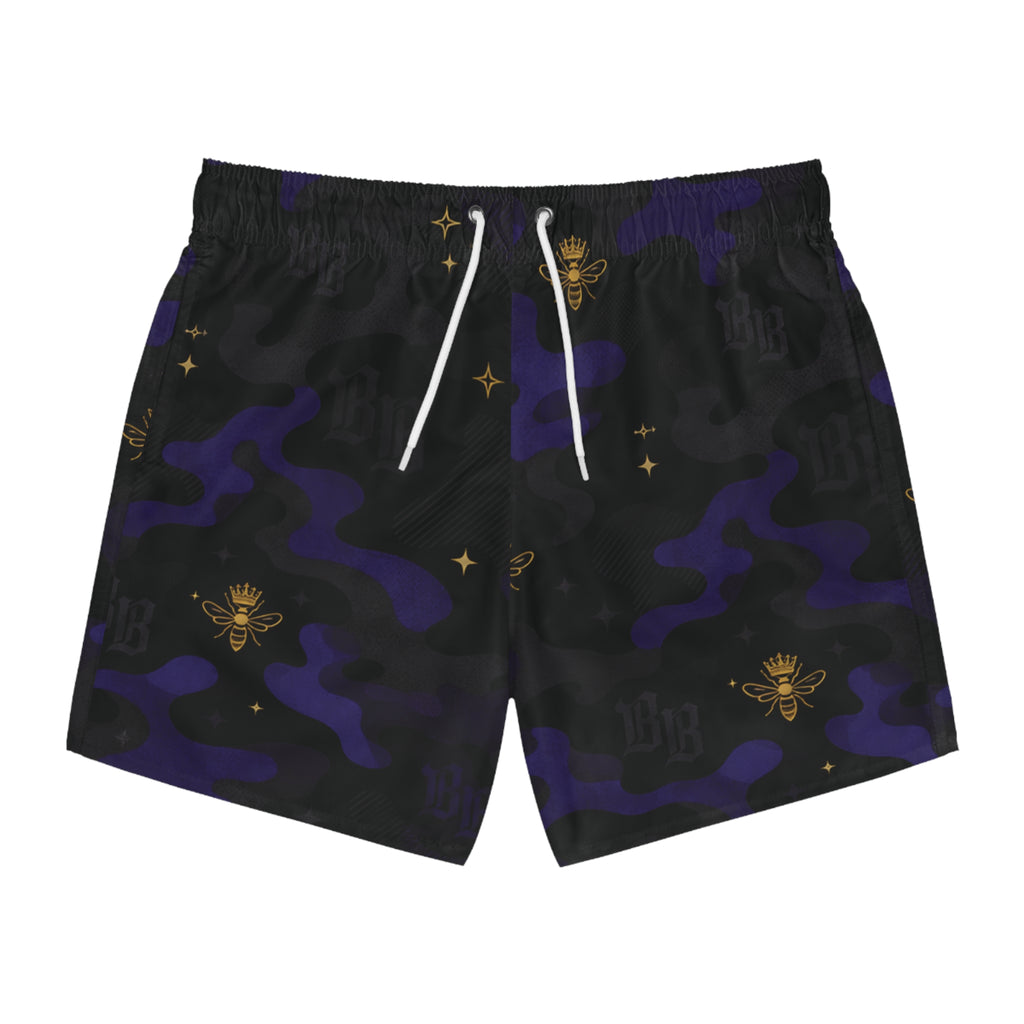 BeeBreezy Black Label Men's Royal Camo Swim Trunks
