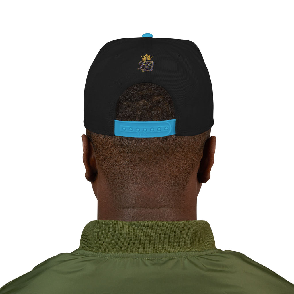 BeeBreezy Black Label Crowned Bee Embroidered Snapback Hat