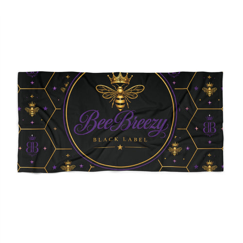 BeeBreezy Black Label Crowned Bee Luxury Towel