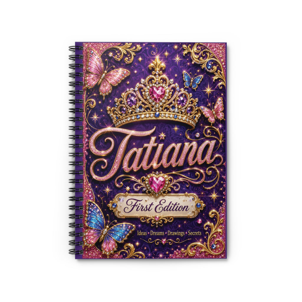 Personalized Princess Spiral Notebook — "First Edition" Custom Name Journal