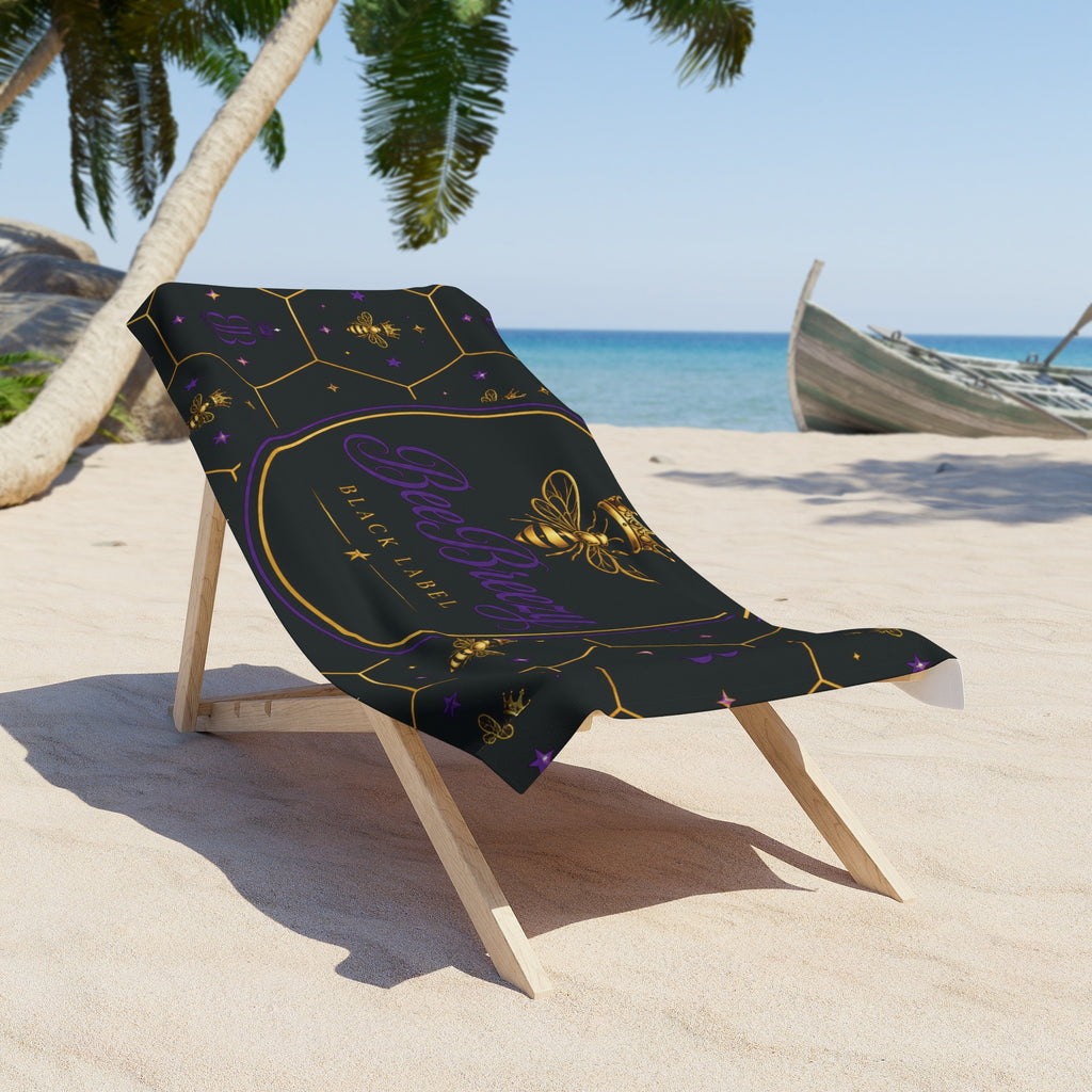 BeeBreezy Black Label Crowned Bee Luxury Towel