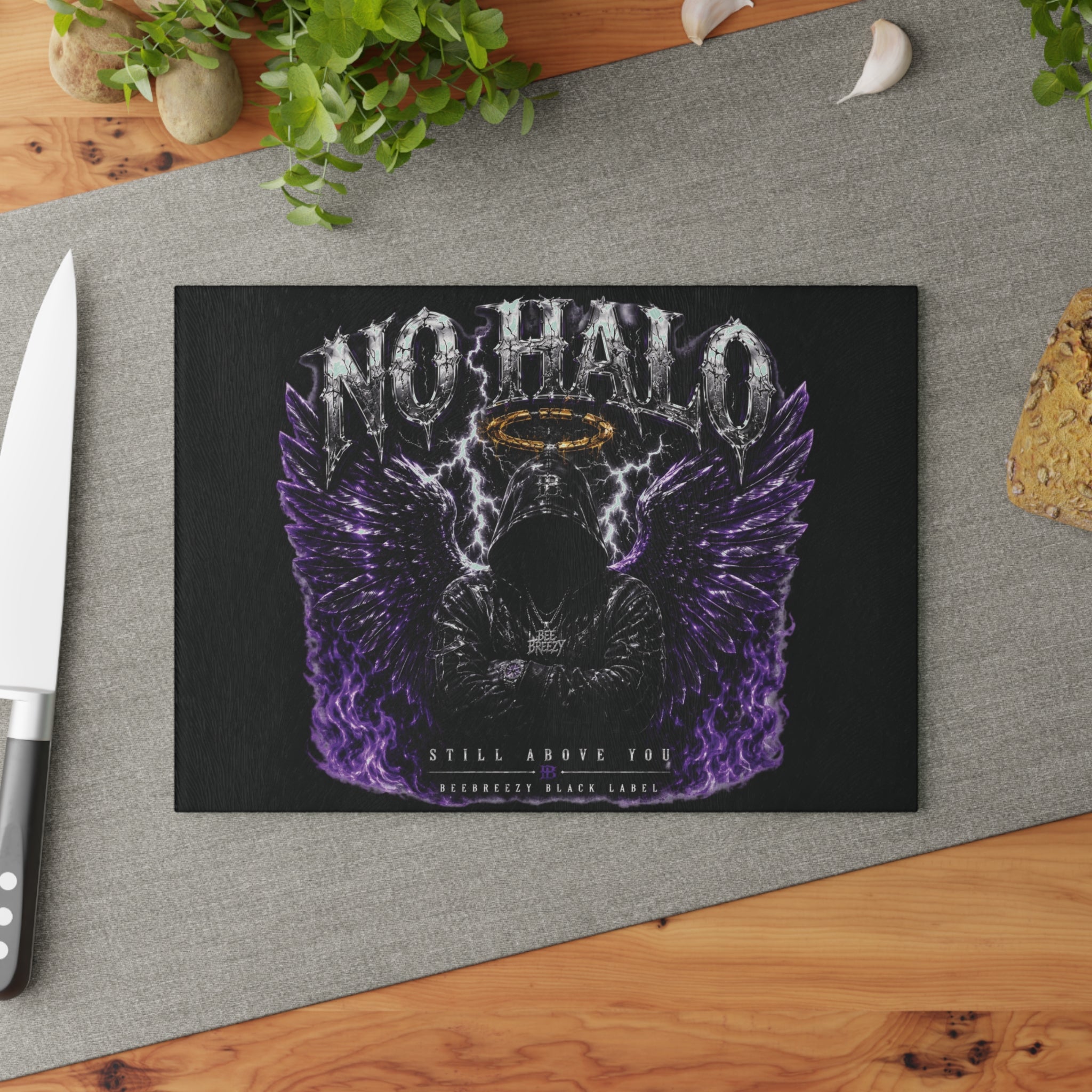 BeeBreezy Black Label “No Halo” Glass Cutting Board