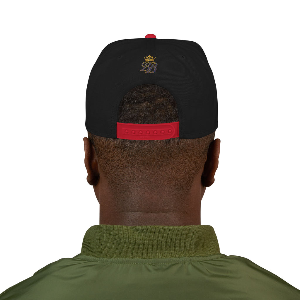 BeeBreezy Black Label Crowned Bee Embroidered Snapback Hat