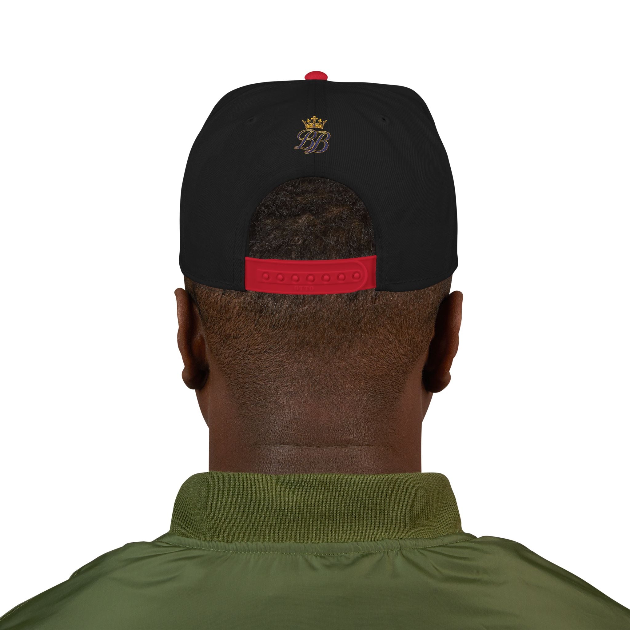 BeeBreezy Black Label Crowned Bee Embroidered Snapback Hat