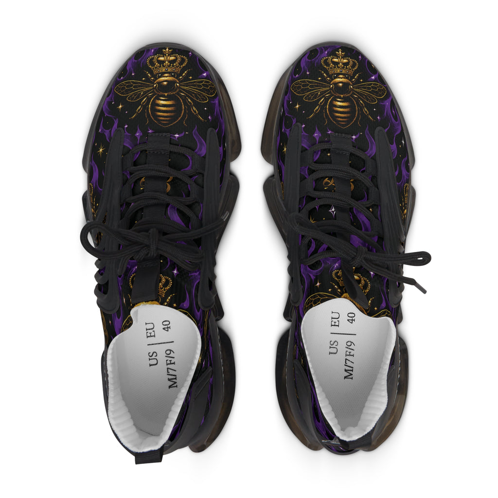 BeeBreezy Black Label Purple Flame Women’s Mesh Sneakers