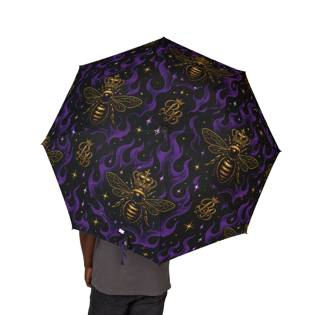 BeeBreezy Black Label Purple Flame Foldable Umbrella