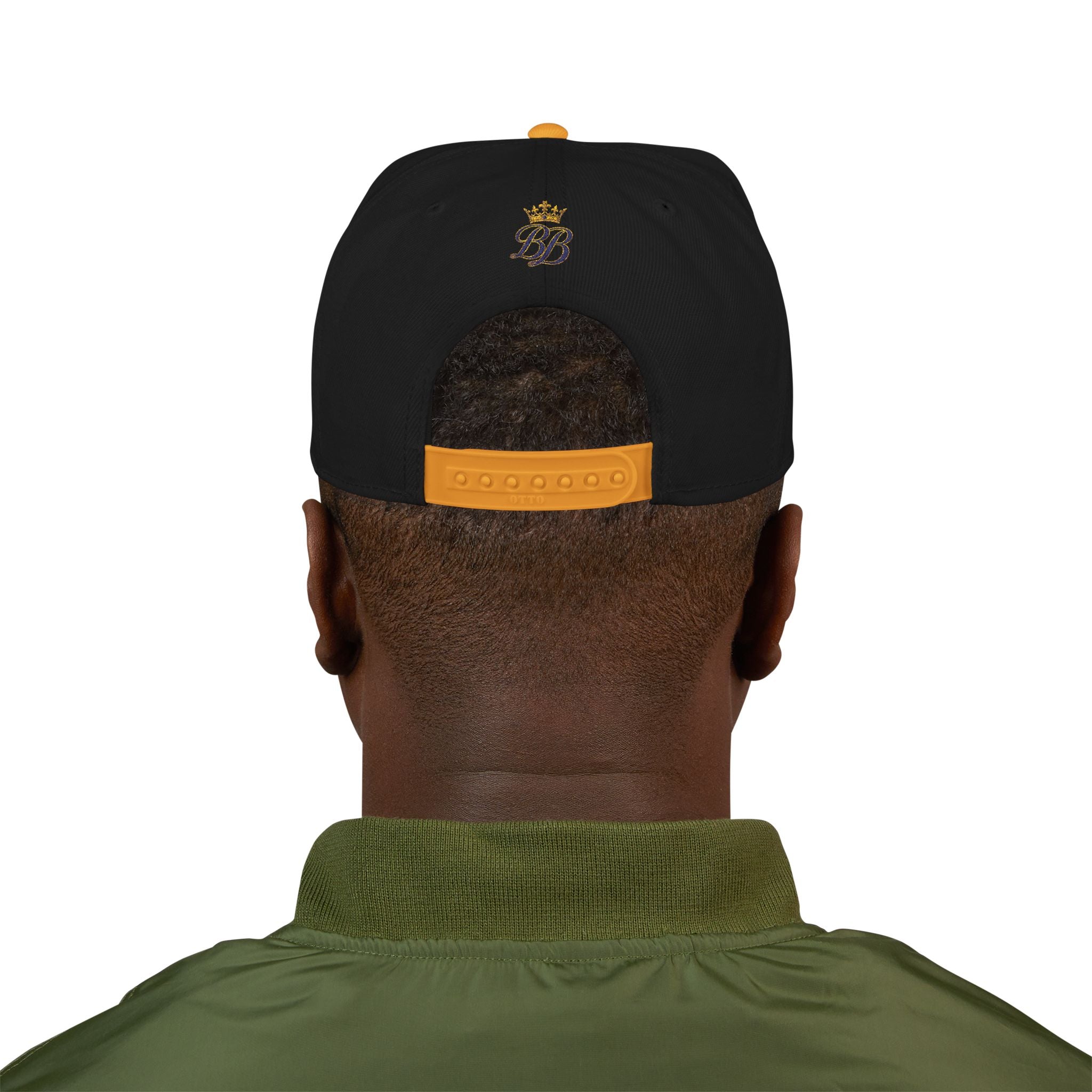 BeeBreezy Black Label Crowned Bee Embroidered Snapback Hat