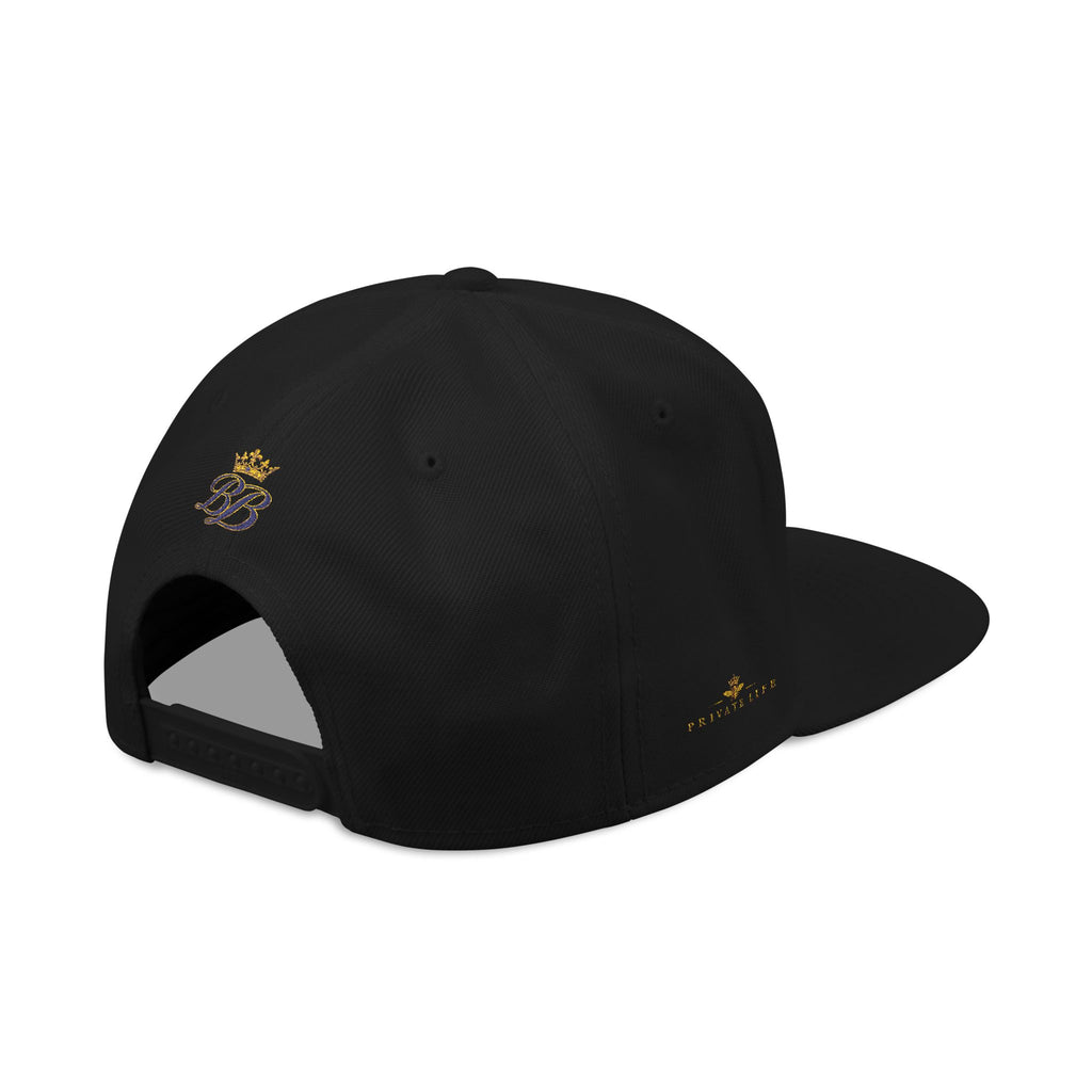 BeeBreezy Black Label Crowned Bee Embroidered Snapback Hat