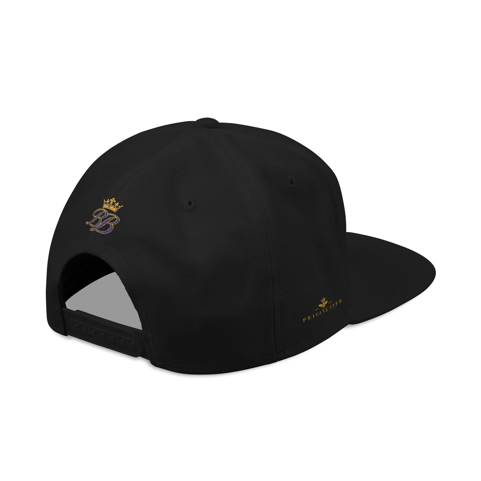 BeeBreezy Black Label Crowned Bee Embroidered Snapback Hat