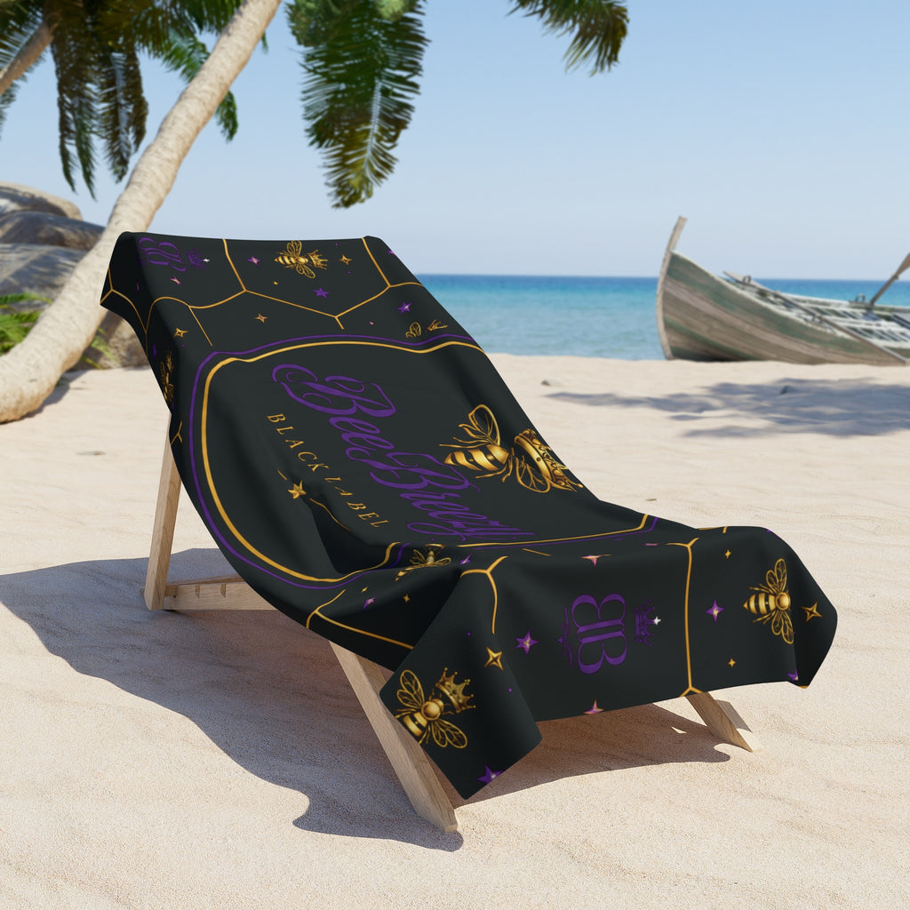 BeeBreezy Black Label Crowned Bee Luxury Towel