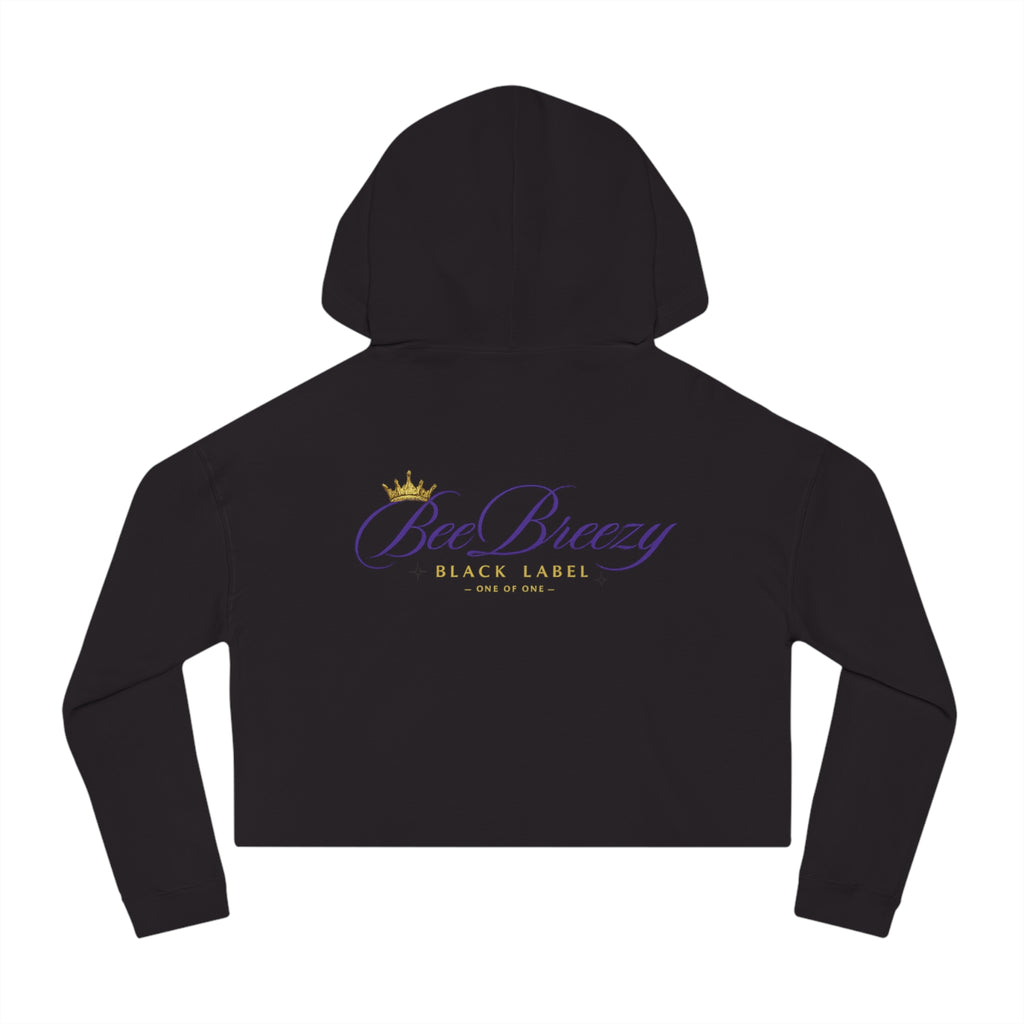 BeeBreezy Black Label “Too Rare To Replace” Women’s Cropped Hooded Sweatshirt