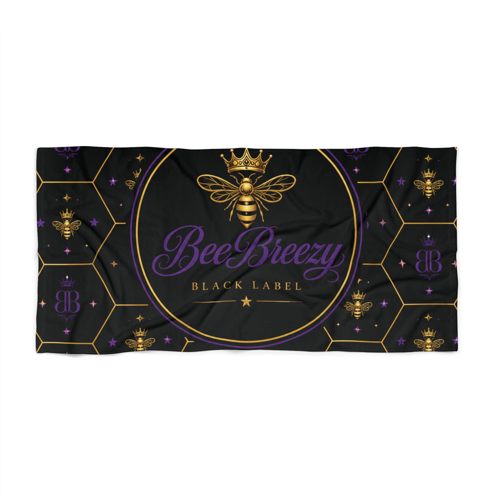 BeeBreezy Black Label Crowned Bee Luxury Towel
