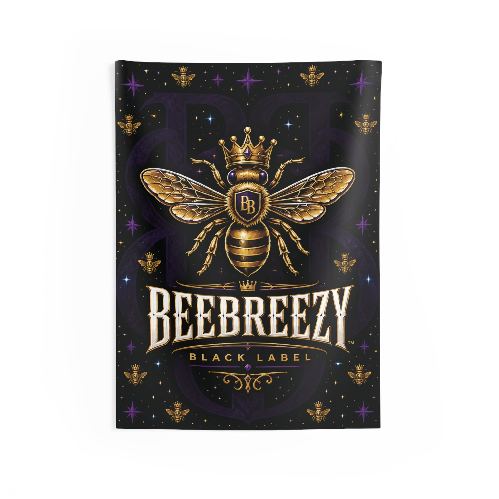 BeeBreezy Black Label Royal Hive Wall Tapestry