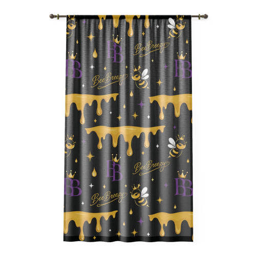 BeeBreezy Black Label Honey Drip Window Curtain - Luxury home decor