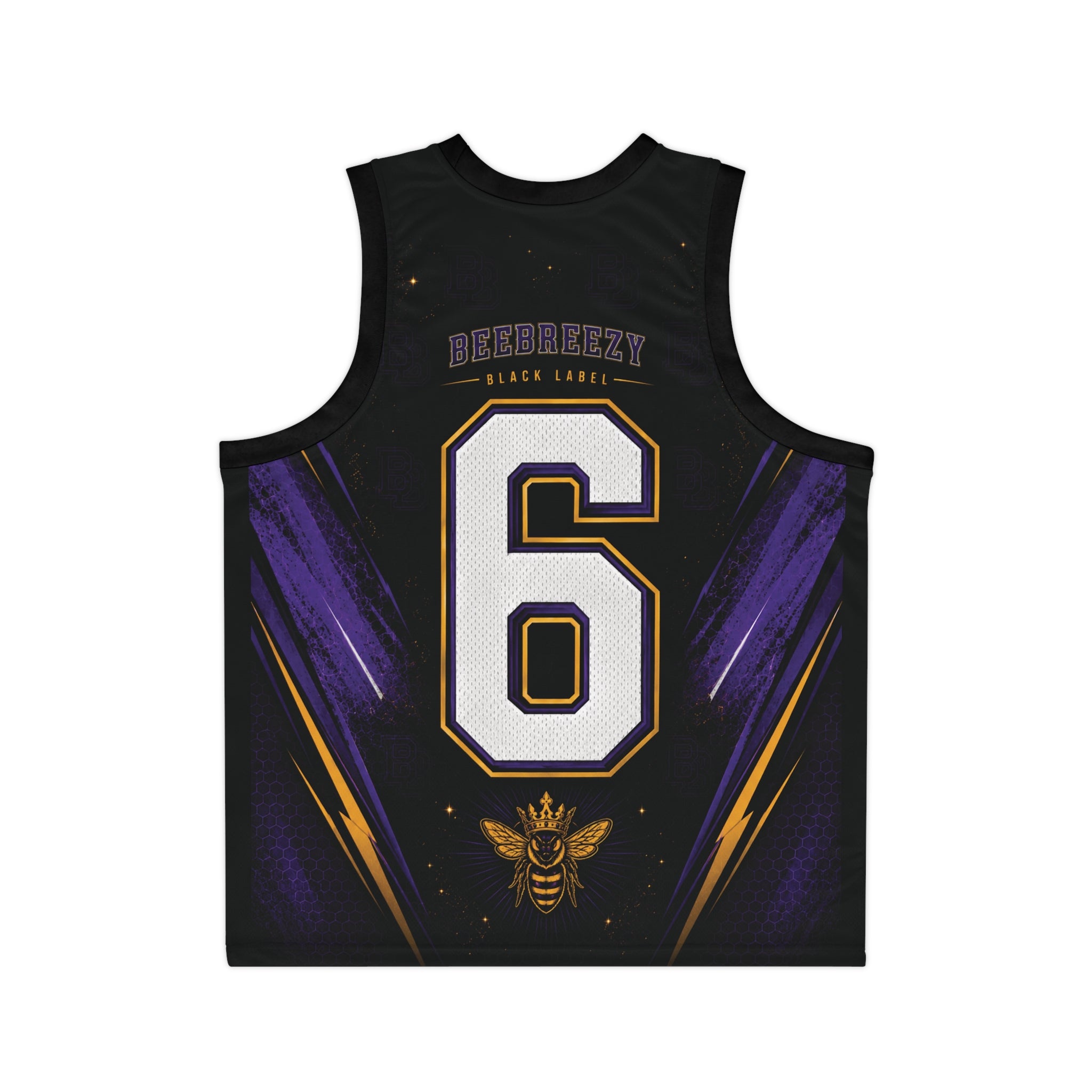 BeeBreezy Black Label Crowned Hive Basketball Jersey – Unisex
