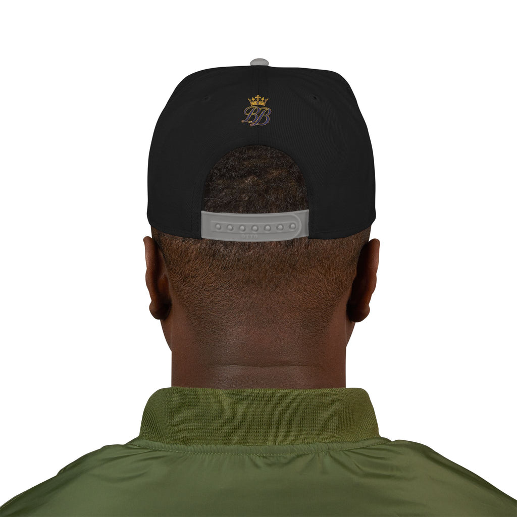 BeeBreezy Black Label Crowned Bee Embroidered Snapback Hat