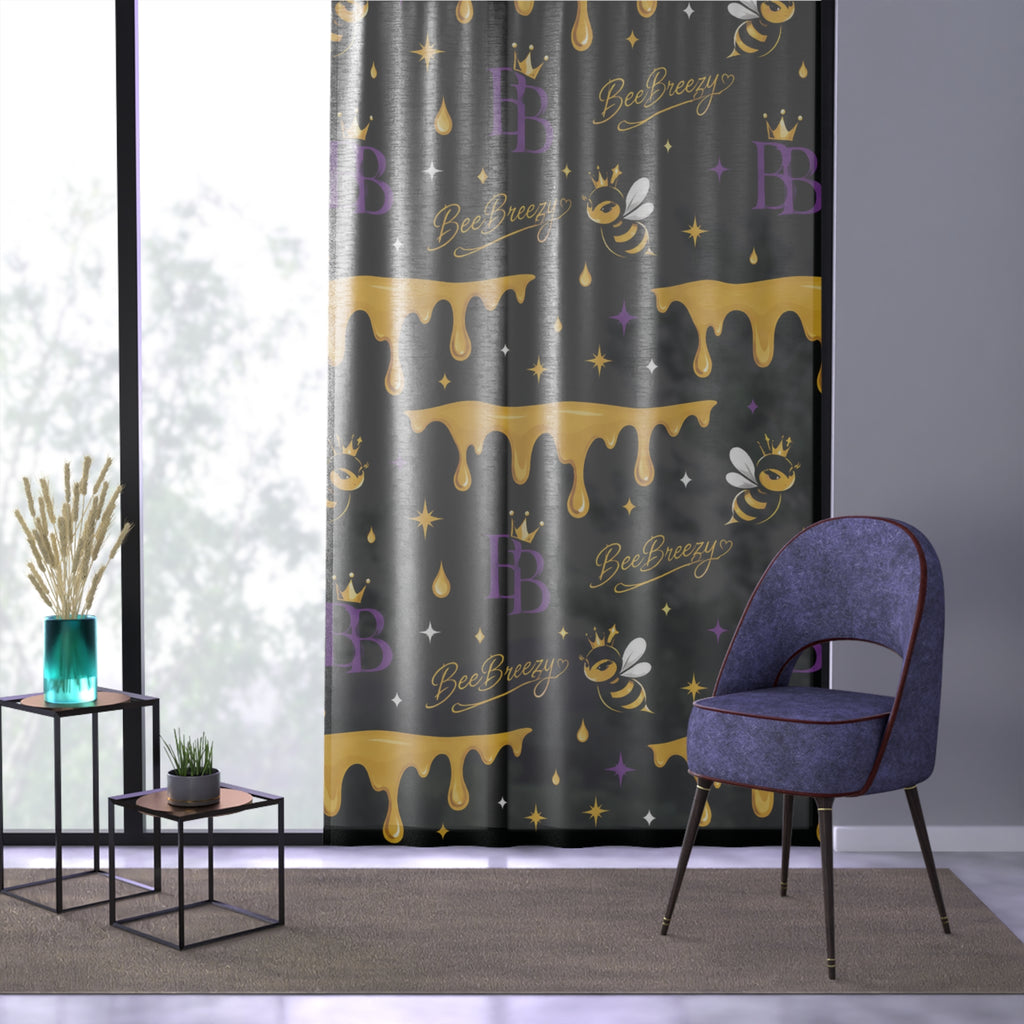 BeeBreezy Black Label Honey Drip Window Curtain