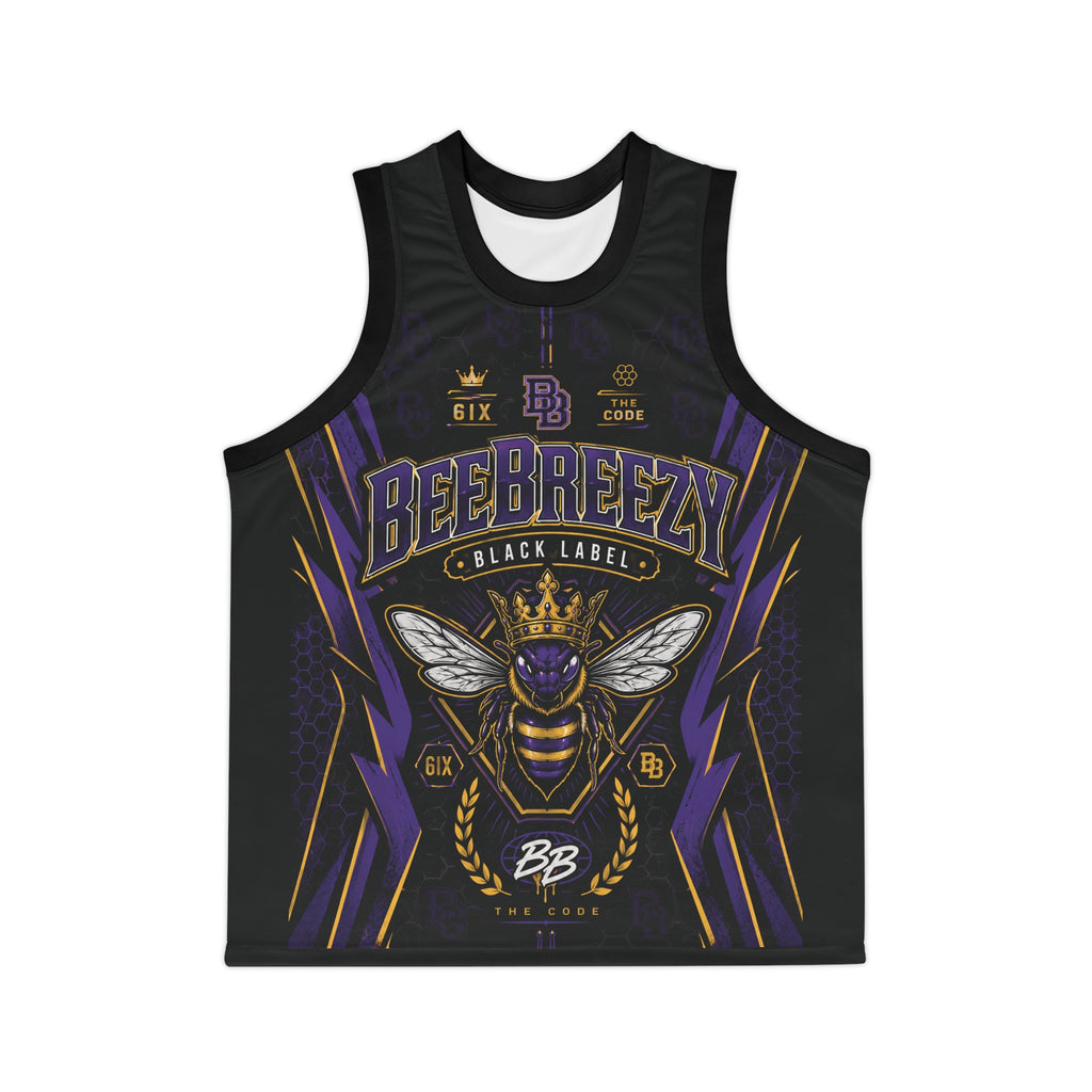 BeeBreezy Black Label Crowned Hive Basketball Jersey – Unisex
