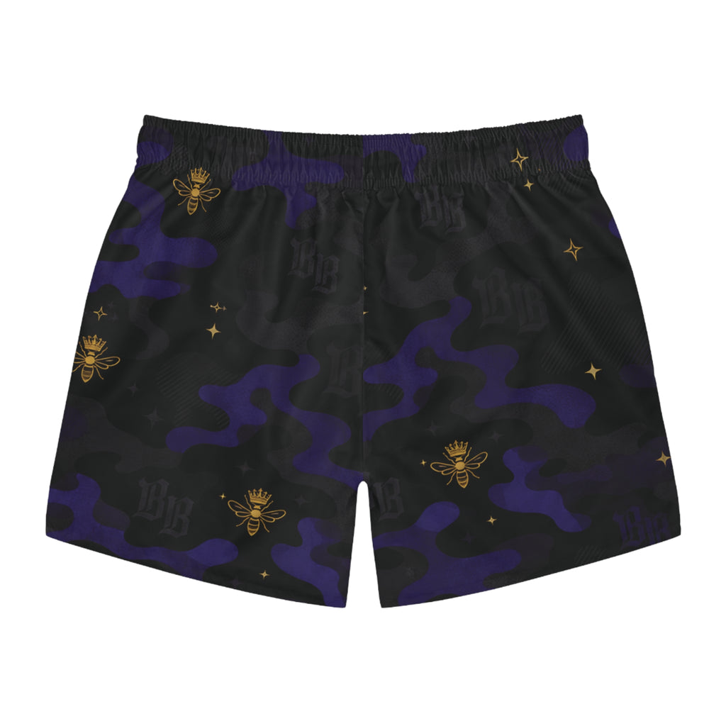 BeeBreezy Black Label Men's Royal Camo Swim Trunks