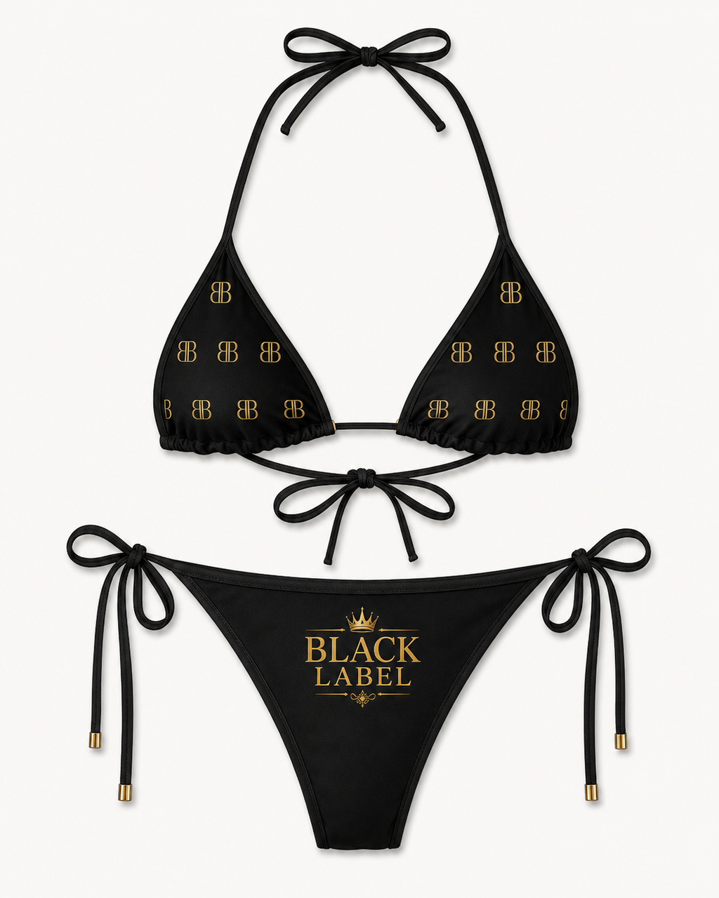BeeBreezy Black Label Gold BB Bikini Set