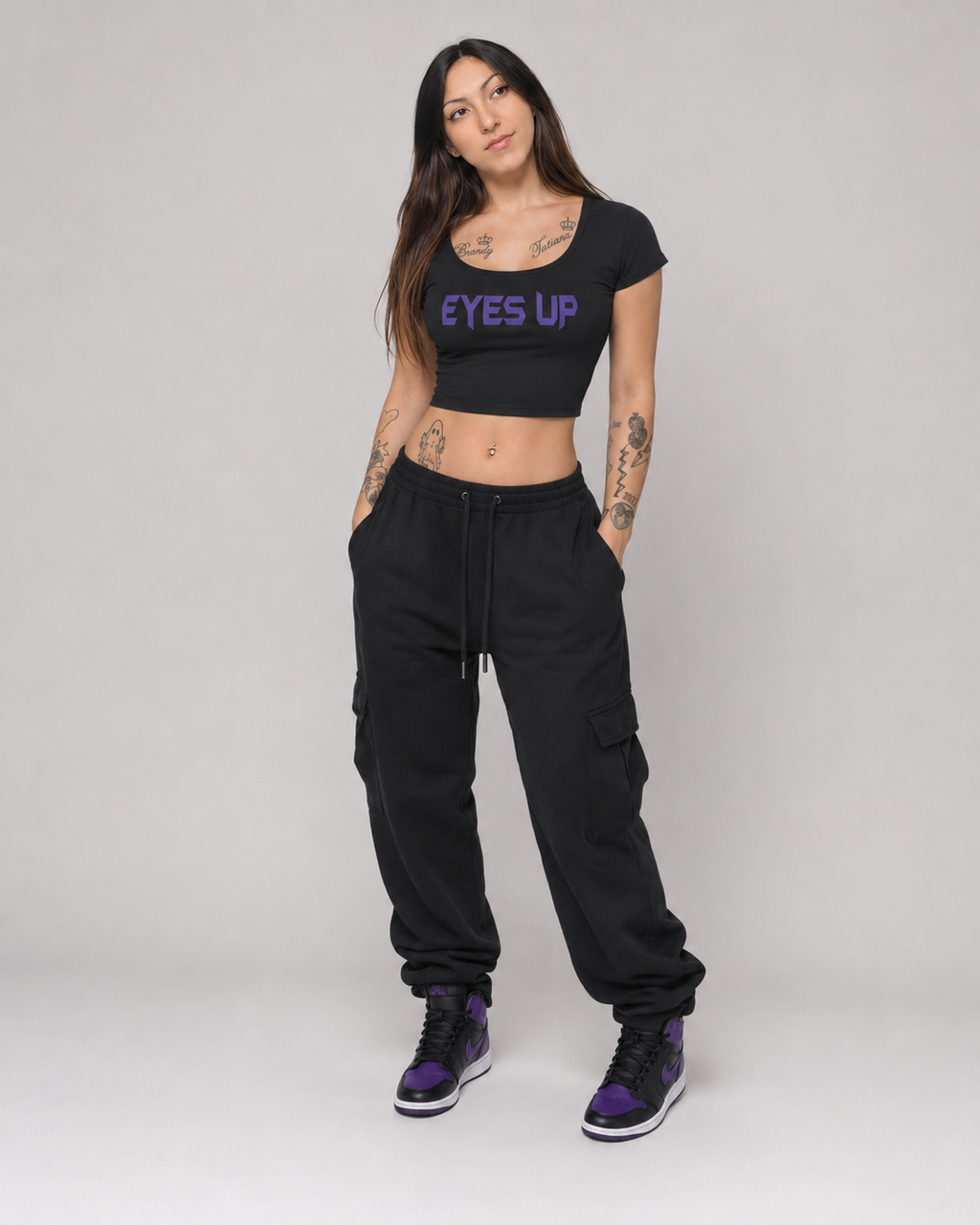 Eyes Up Baby Crop Tee