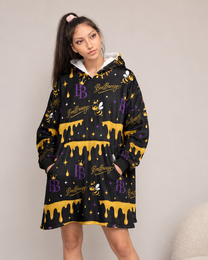 Couverture à capuche BeeBreezy Black Label Honey Drip